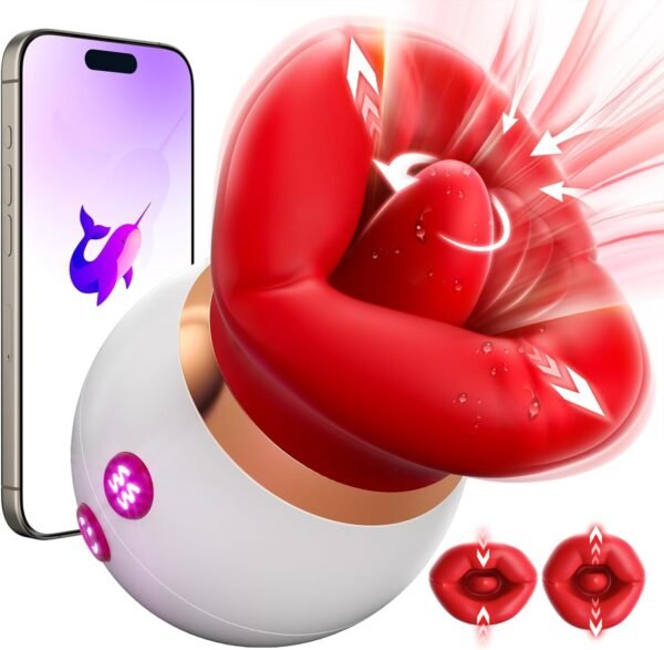 Suction vibrator sex toys for women, vibrator for women, 3 suction modes, 10 licking ways, 360° rotating clitoral sex toys, sex toys with app, sex toys for couples